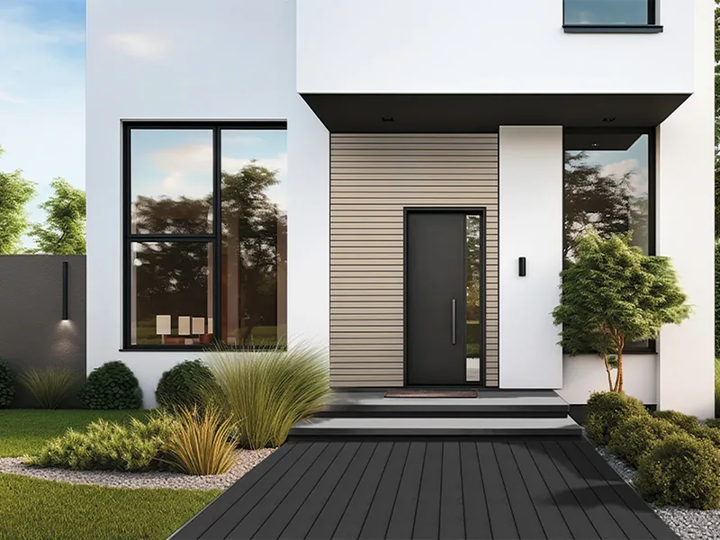 Hauseingang mit BPC-Terrassendielen